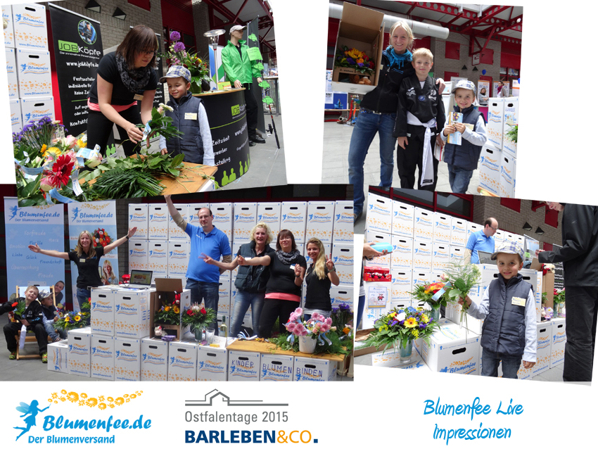 Blumenfee Messe Team - Ostfalentage 2015 mit dem Kinder Binden und dem Gewinnspiel Sun Chair